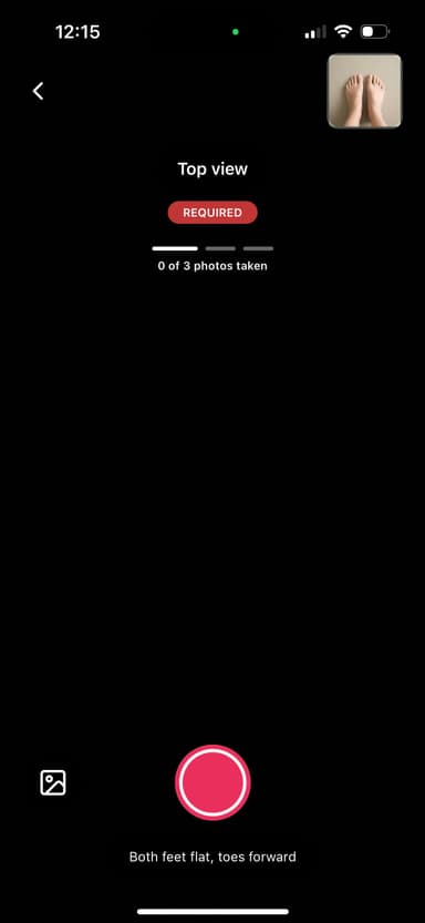 Snap a photo of your feet
