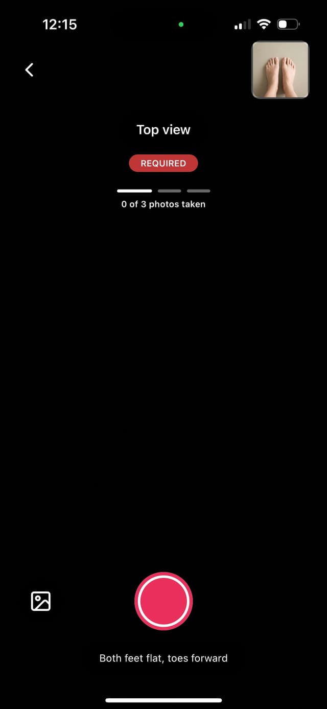 Snap a photo of your feet